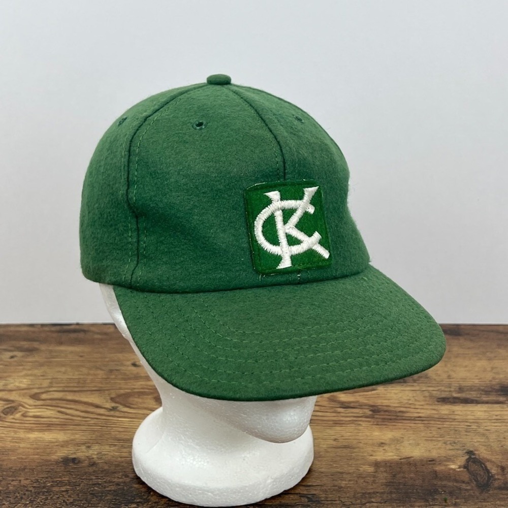 Antique KANSAS CITY ATHLETICS wool Baseball Cap Hat Vintage 50's 60's